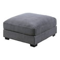 thumbnail image 1 of Joana Cocktail Ottoman- Dark Gray Wide Welt Corduroy Fabric- 37 Inch, 1 of 5
