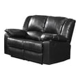 thumbnail image 1 of BenJara Leatherette Reclining Loveseat With Plush Upholstery Black-Color:Black, 1 of 2
