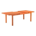 thumbnail image 1 of Benjara Meta 95" Extendable Dining Table- Orange Aluminum Frame- Plank Top, 1 of 10