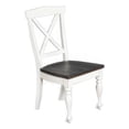 thumbnail image 1 of Orso Dining Side Chair Set of 2- Crossback- Brown Wood Seat- White, 1 of 7
