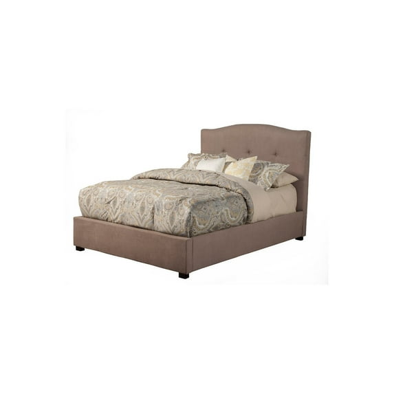 BenJara Poplar Wood Tufted Upholstered Queen Size Bed, Brown-Color:Brown