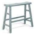 thumbnail image 1 of Rena Bar Height Bench- 33 Inch Rustic Seagrass Green Mahogany Wood, 1 of 5