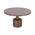 thumbnail image 1 of 48 Inch Dining Table, Round Top, Pedestal Base, Rich Brown Wood, 1 of 5