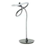 Benjara Sea 22" Table Lamp- Accent Twisted LED Light- Modern Style- Chrome Base