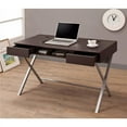 thumbnail image 1 of BenJara Stylish Connect It Desk with Built in Storage Compartment, Brown, 1 of 4