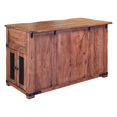 thumbnail image 1 of Umey 60 Inch 3 Drawer Kitchen Island, 4 Doors, Towel Bar, Brown Solid Wood, 1 of 4