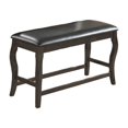 thumbnail image 1 of BenJara Wooden Bench with Cushioned Seat Gray-Color:Gray, 1 of 3