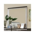 thumbnail image 1 of Benjara Wooden Square Frame Mirror, Silver & Espresso Brown, 1 of 2