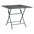 thumbnail image 1 of Zofi Outdoor Foldable Patio Table- 32 Inch Square- Gray Mesh Metal, 1 of 6