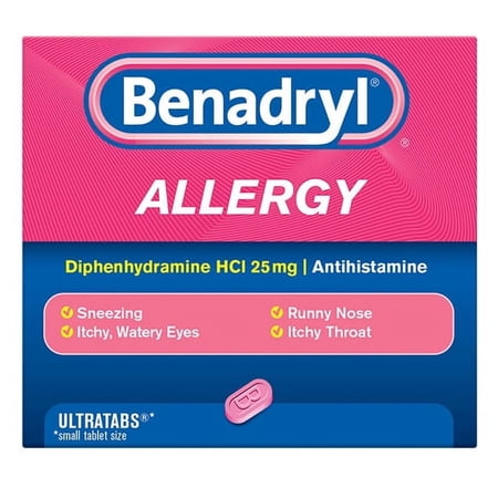 Benadryl Allergy Relief Ultratabs - 100 Ea, 2 Pack