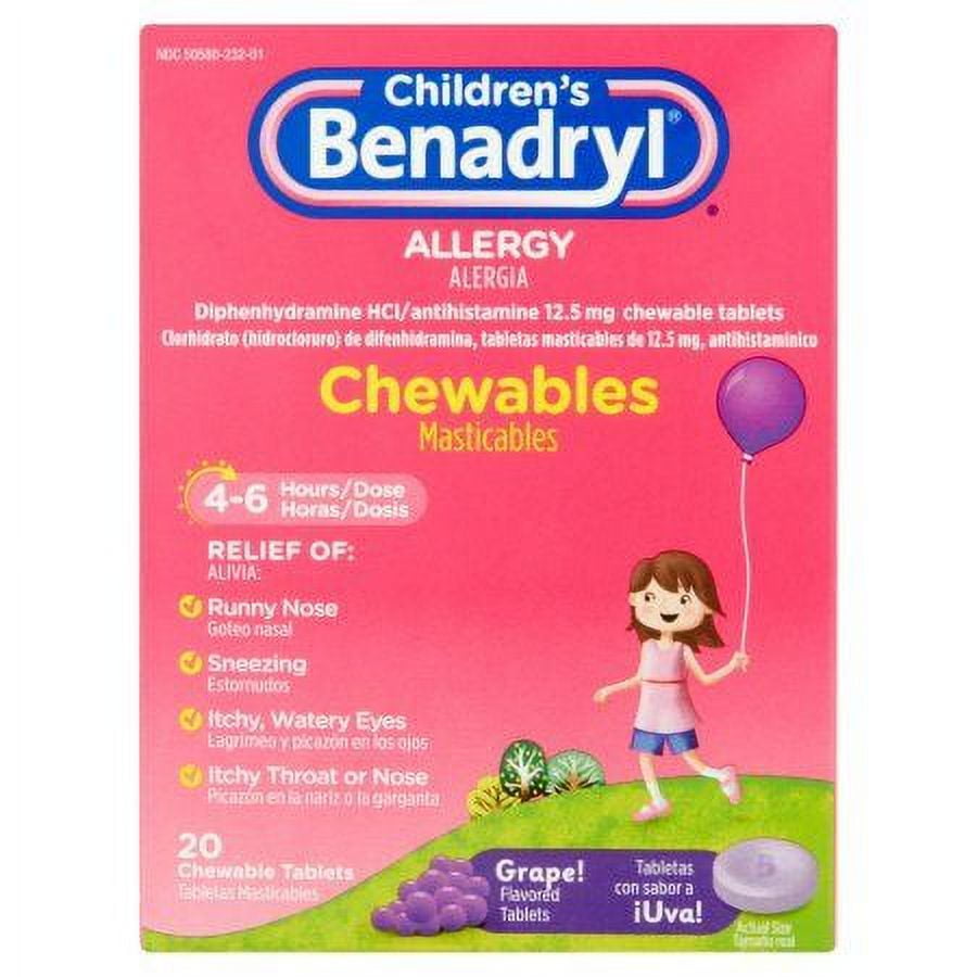 Benadryl Children's Allergy Chewables with Diphenhydramine HCl