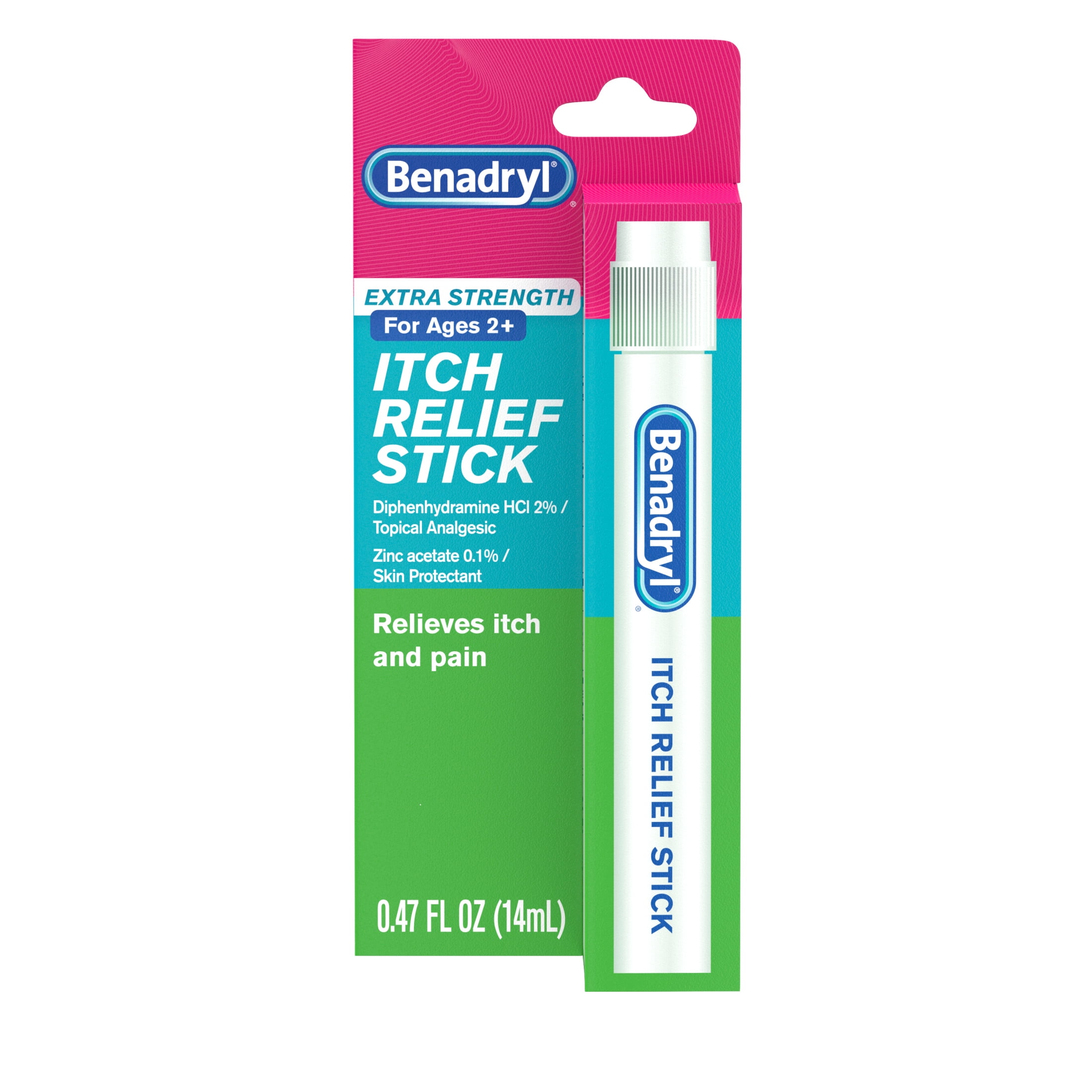 Benadryl Extra Strength Itch Relief Stick, Travel Size, 0.47 fl. oz