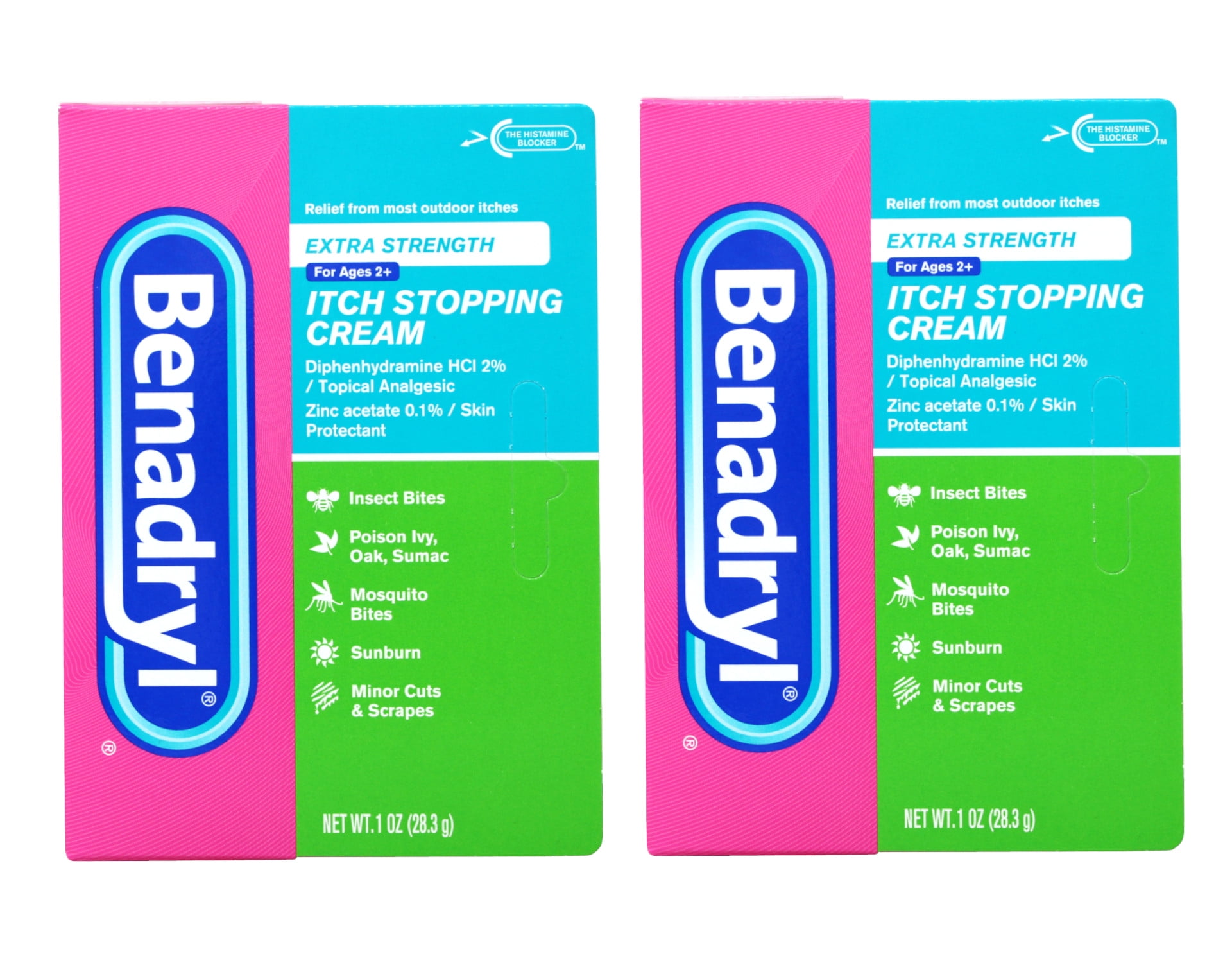 Benadryl Extra Strength Itch Stopping Cream - 1 Oz, 2 Pack