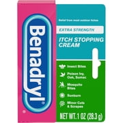 Benadryl Extra Strength Itch Stopping Cream, 1 oz 2 pack Bundle