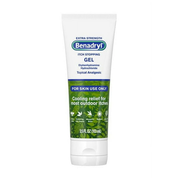 Benadryl Extra Strength, Itch Stopping Gel, 3.5 oz (Pack of 3)