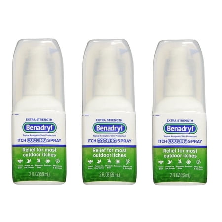 Benadryl Itch Relief Spray Extra Strength 2 oz (Pack of 3)