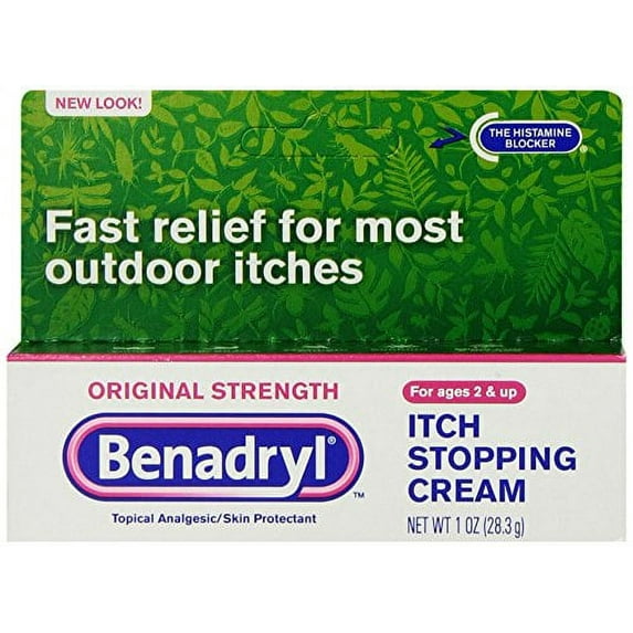 Benadryl Itch Relief 2% / 0.1% Strength Cream 1 oz. Tube, 1 Count