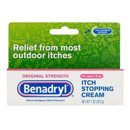 Benadryl Itch Relief 2% / 0.1% Strength Cream 1 oz. Tube, 1 Count