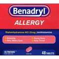 thumbnail image 1 of Benadryl Ultratabs Allergy Relief Diphenhydramine Antihistamine 25mg, 48 ct, 1 of 2