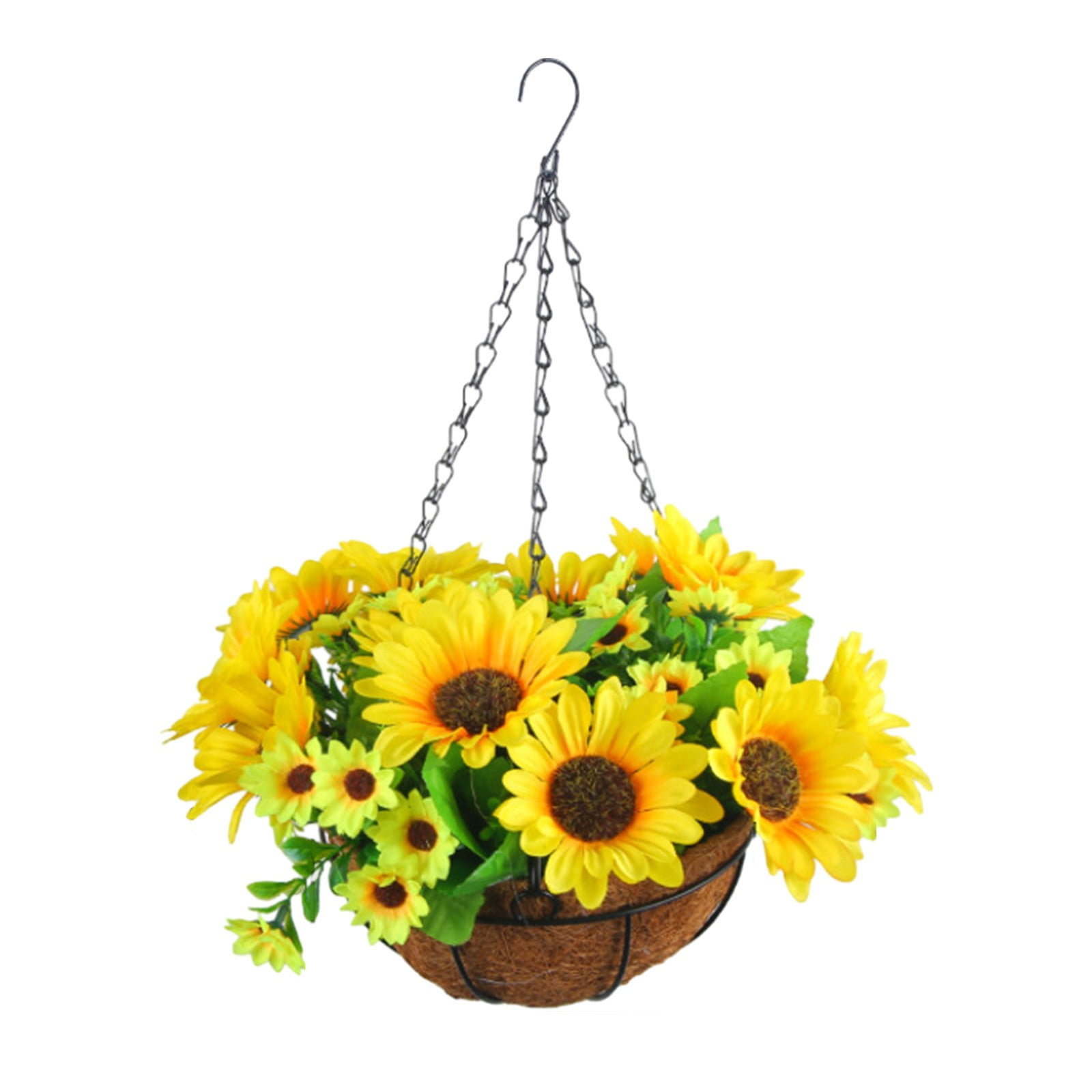 Benafini 17.32x11inch Artificial Flowers Hanging Baskets Outdoor, 1PC