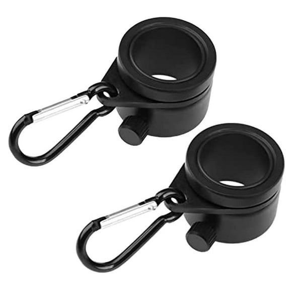 Benafini 2Pcs Aluminum Alloy Flag Pole Rings 360 Degree Free Rotating Flagpole Black