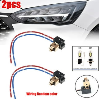 H1 Adapter Wiring Harness Socket, OUSHI H1 Male Plug Single Diode Converter  Connecting Wiring Harness for H1 LED Headlights Bulb Conversion(Pack of 2)