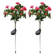 Benafini 2X Solar Rhododendron Lights Led Flower Stake Lamp Outdoor Yard Waterproof Patio