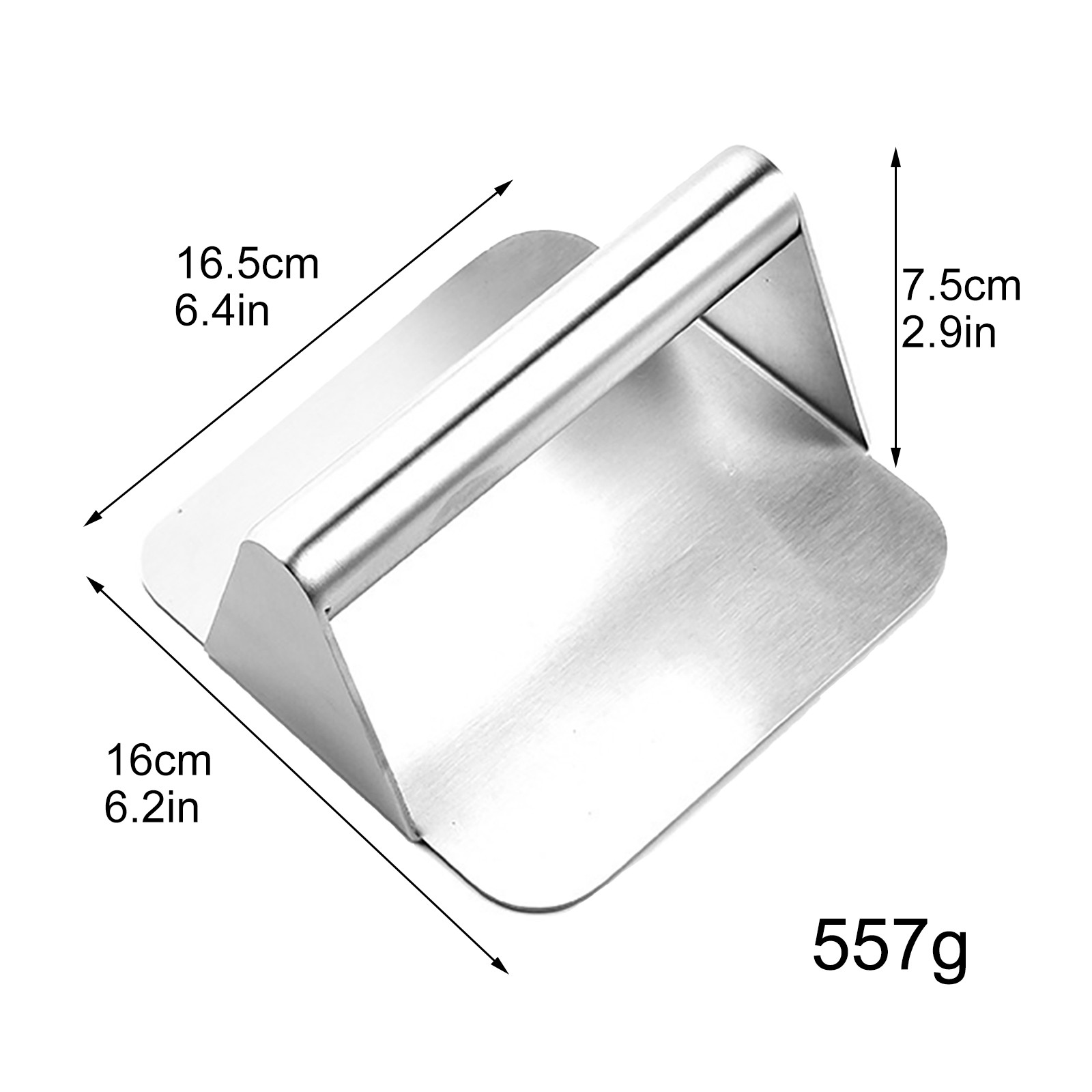 Benafini Burger Press Flat Bottom Ground Meat Masher for Grill Flat Top