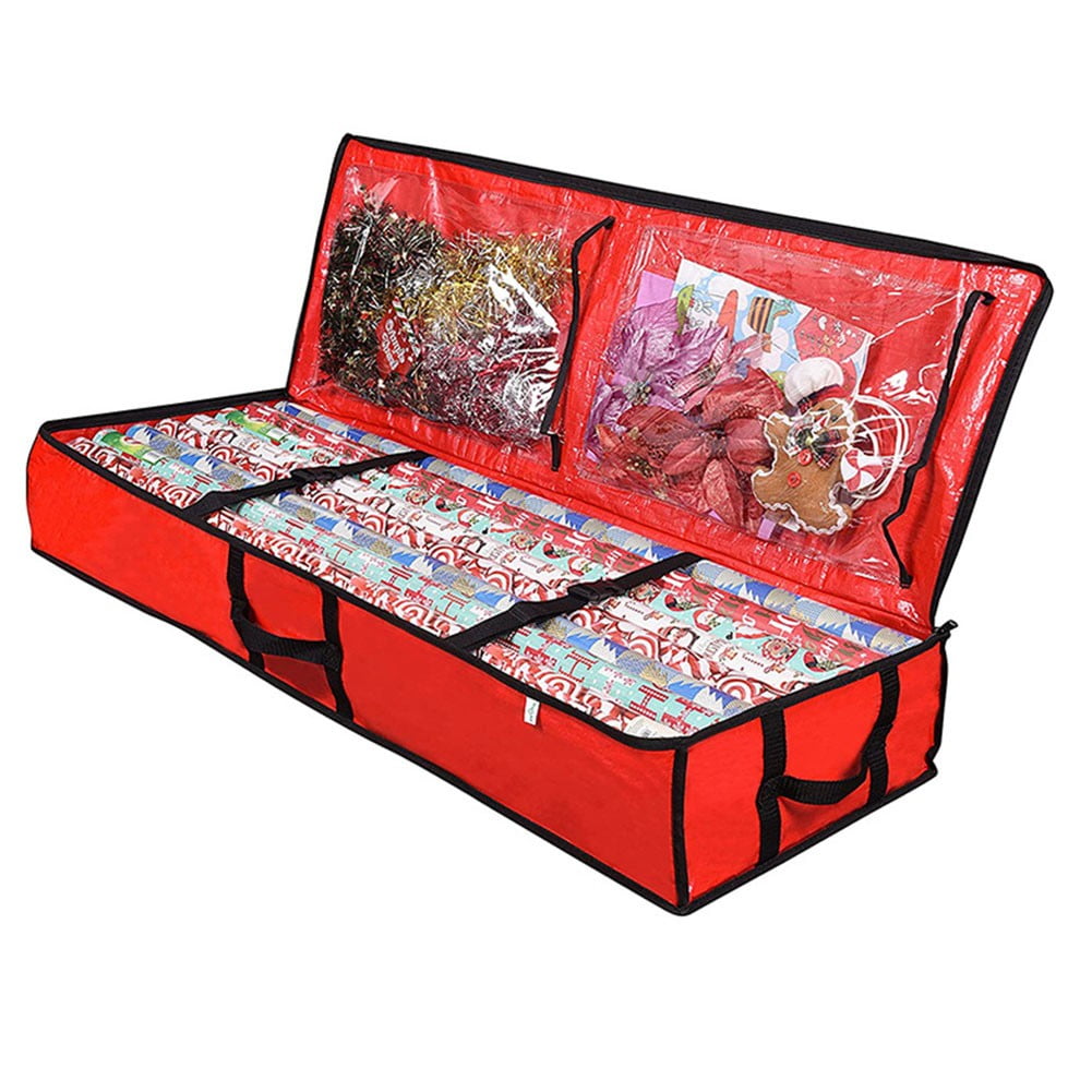 Benafini Christmas Wrapping Paper Storage Bag Gift Storage Container