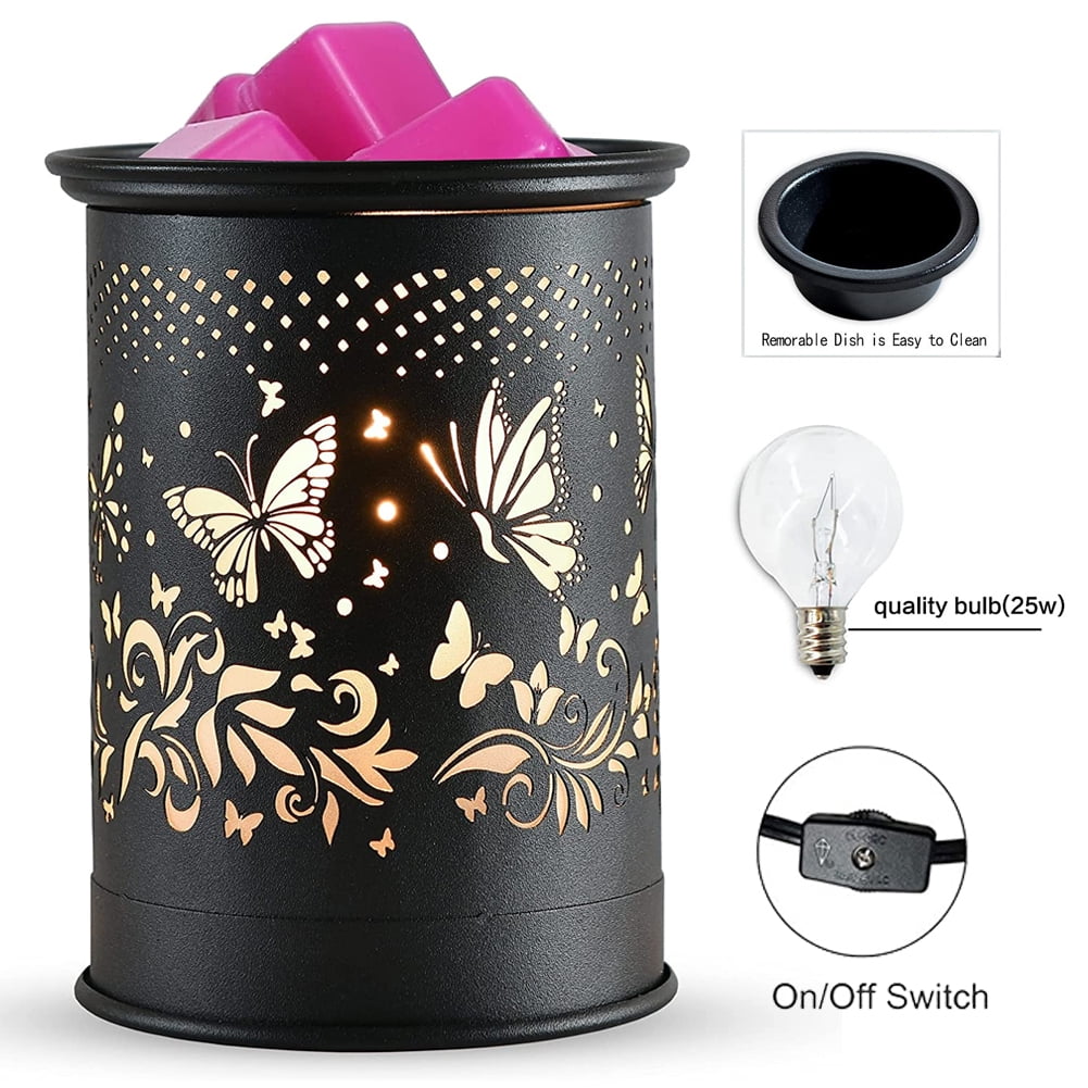 Benafini Metal Wax Warmer Candle Wax Burner for Melt Scented Waxes/Bedside Lamp