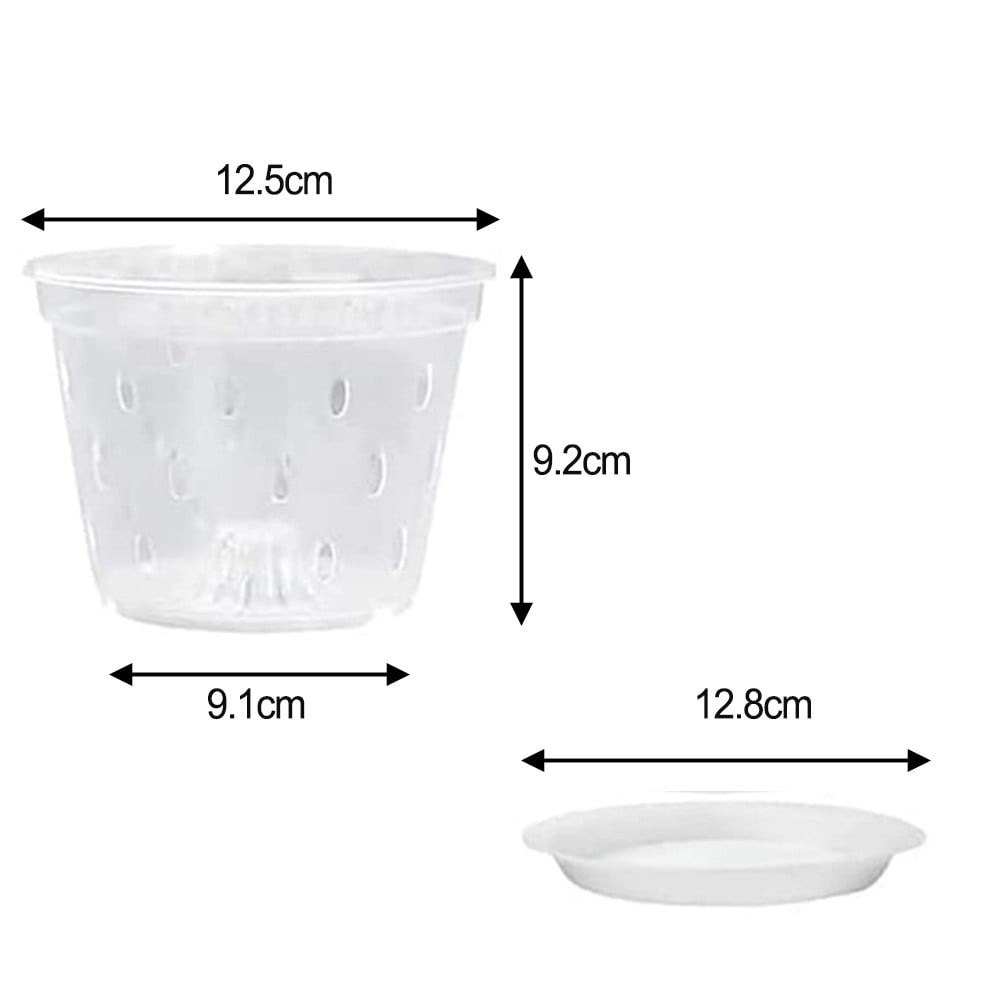 Benafini Pots 5Inch Plastic Orchid Pots with Holes and Saucersslotted 1