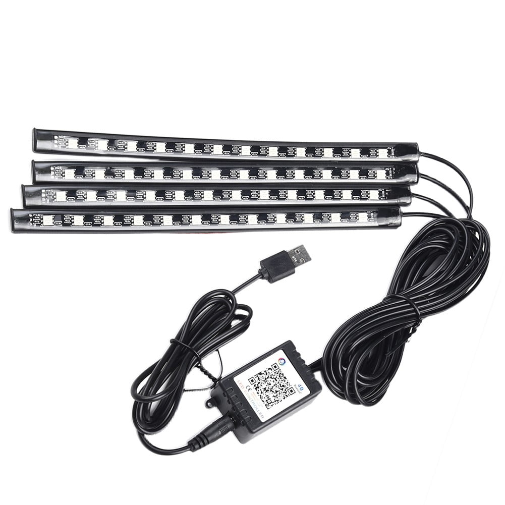 Benafini Rgb 48 Led Glow Interior Car Lamp Kit Under Dash Foot Well