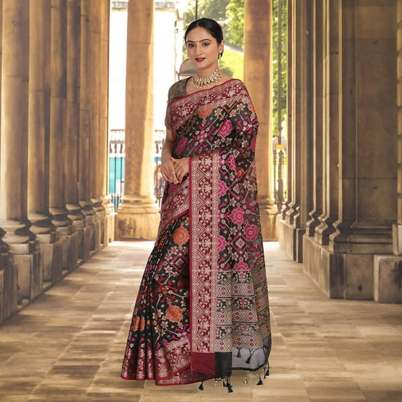 Benarasi Kota Patola sari - Black Size: M, Color: Black