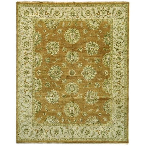 Benares Agra Bronze & Ivory Area Rug, 10 x 14 ft.