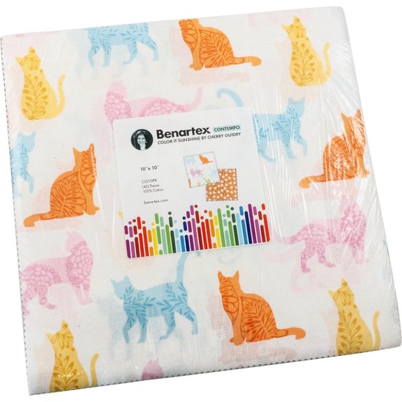 Benartex - Color it Sunshine 10X10 Pack 42 pcs