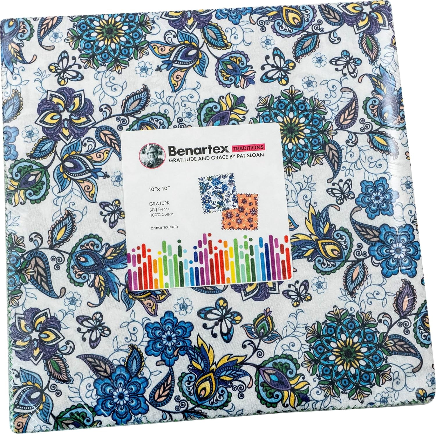 Benartex - Gratitude and Grace 10x10 Pack by Pat Sloan 42 pcs