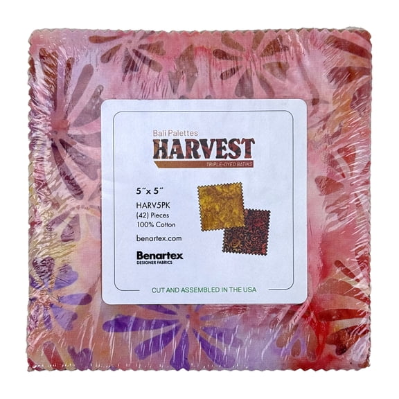 Benartex - Harvest Keepsakes 5x5 Pack by Kanvas Studio 42 pcs