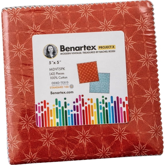 Benartex - Modern Vintage Treasured 5x5 Pack 42 pcs