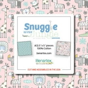 Benartex Snuggle in the Jungle Flannel 5 x 5 Inch 42 Piece Charm Pack Baby 100% Cotton Fabric