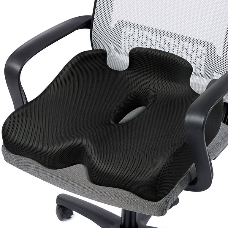 RTB Benazcap X Large Seat Cushion Office Chair Pad for Relief Sciatica Tailbone Pain Non Slip Support Coccyx Pillow for Long Sitting