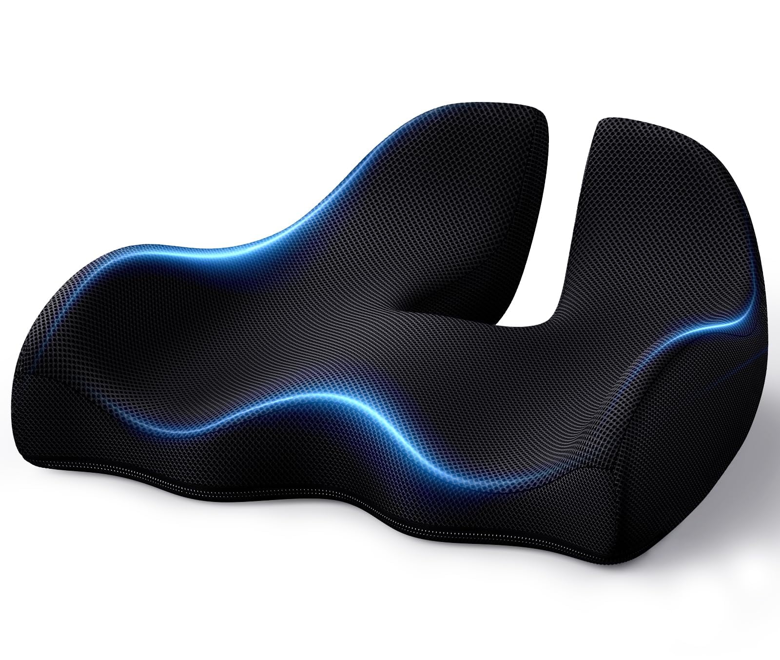 RTB-Benazcap Seat Cushion, X Large Office Chair Cushion for Sciatica & Tailbone pain relief, Memory Foam Pad Pillow for Office Desk, Car Seat, Wheelchair