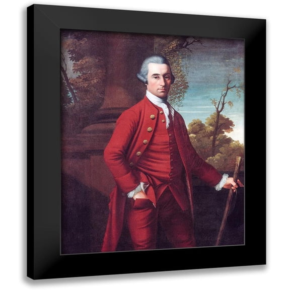 Benbridge, Henry 12x14 Black Modern Framed Museum Art Print Titled - Portrait of a Gentleman
