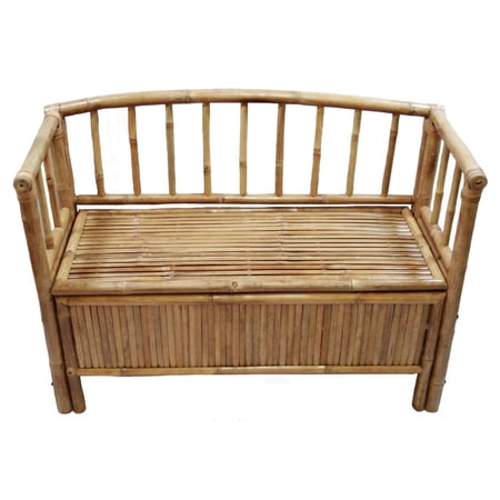 Bench Bamboo Storage