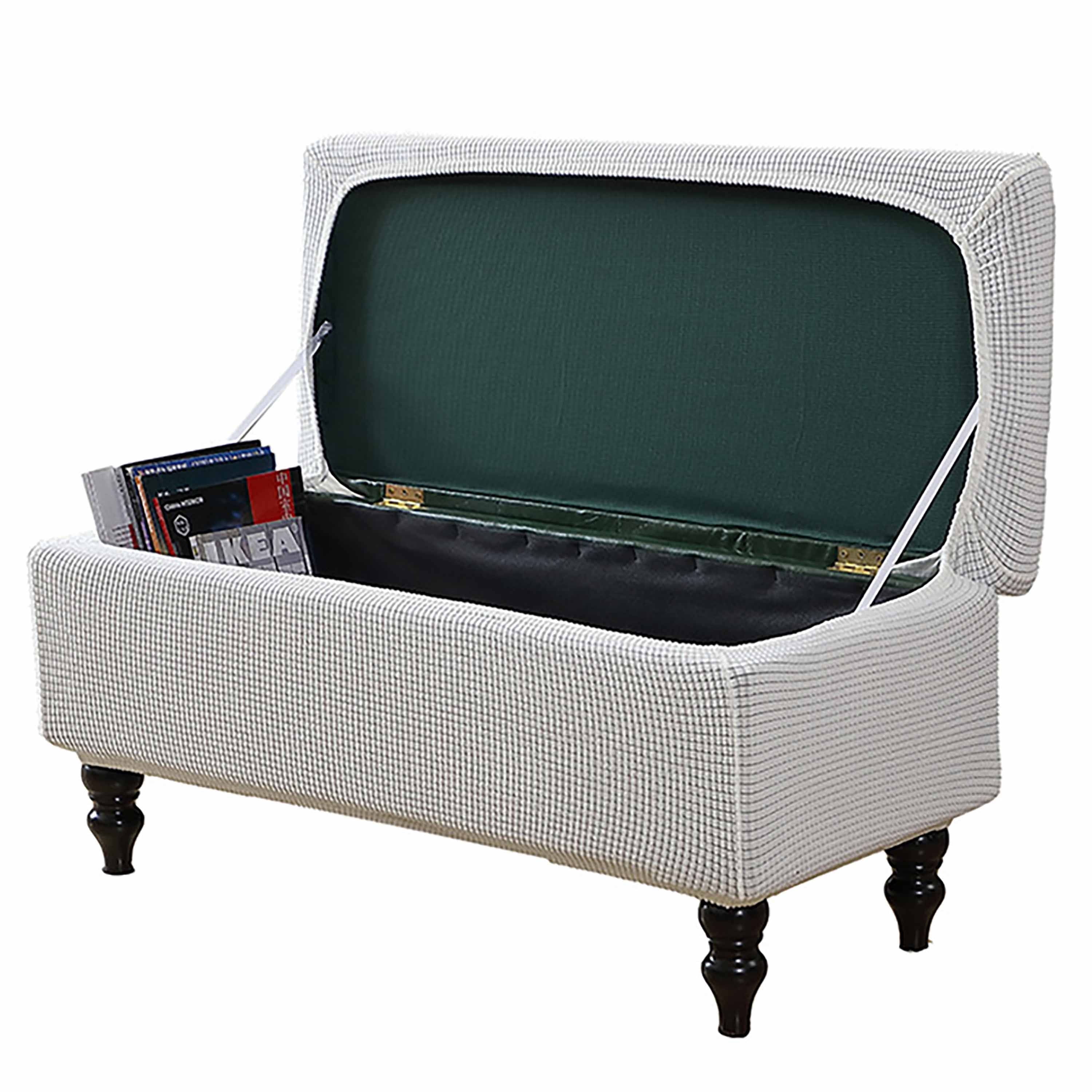 Bench Cover Stretch For Dining,Corn Grain Storage Ottoman Covers For