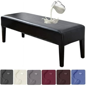 Bench Covers for Dining Room,Waterproof PU Dining Bench Cover Removable Bench Covers Stretch Washable Bench Seat Covers for Dining Room Bench Slipcover