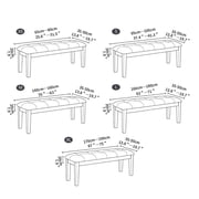 Bench Covers Stretch Extra Long, Waterproof Dining Room Bench Cushion, Removable Printed Bench Seat Protector Rectangle Bench Slipcover for Living Room, Bedroom, Kitchen