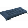 thumbnail image 1 of Bench Cushion for Indoor Furniture 46.5 x 19 inch Rectangle Bench Seat Cushion for Bay Window Entryway Bench Thick Textured Chair Cushion with Non-Slip Backing 1 Pack, Navy, 1 of 12