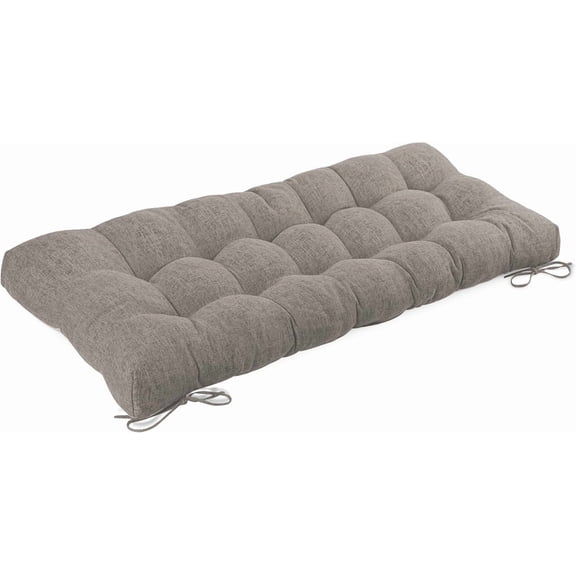 Bench Cushion for Indoor Furniture 48x19 inch Rectangle Bench Seat Cushion for Bay Window Entryway Bench Thick Textured Chair Cushion with Non-Slip Backing 1 Pack, Light Grey