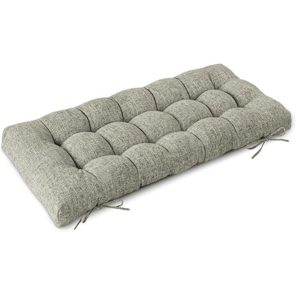 Bench Cushion for Indoor Furniture Rectangle Bench Seat Cushion for Bay Window Entryway Bench Thick Textured Chair Cushion with Non-Slip Backing 1 Pack 48 x 19 inch (1, Heather Gray)