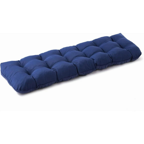 Bench Cushion for Outdoor Furniture, 59x18x5 Inch, Waterproof Outdoor Bench Cushion, Tufted Bench Seat Cushion, Fade-Resistant Bench Pillow, Patio Bench Pad for Outdoor/Indoor Chair, Navy Blue